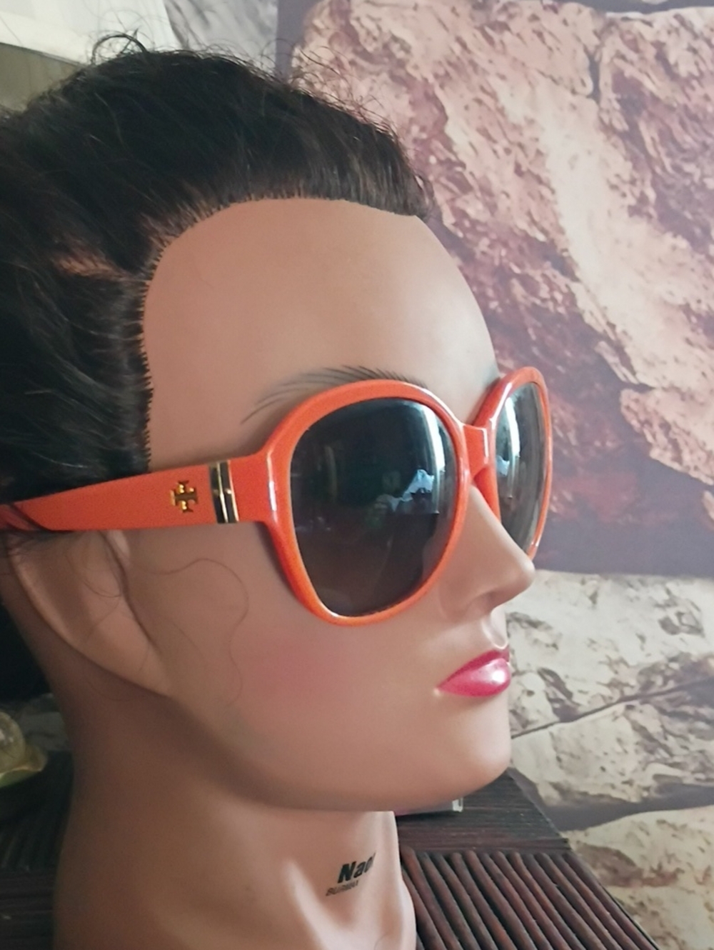 Tory Burch Orange Round Designer Sunglasses